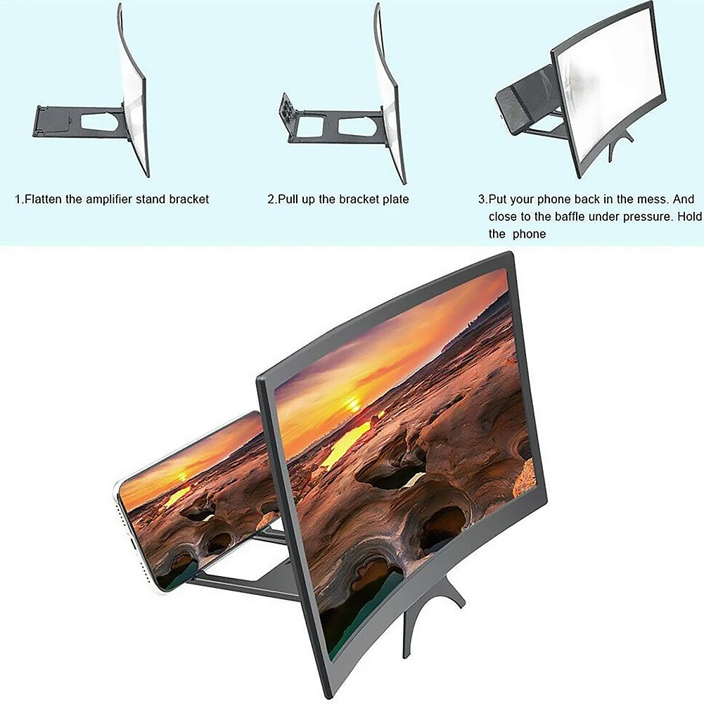Curved Mobile Phone Screen Magnifier