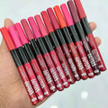 Eveline Beauty Lipstick Pencils  ( Pack of 12 )  – Smooth Matte Color for All-Day Glam
