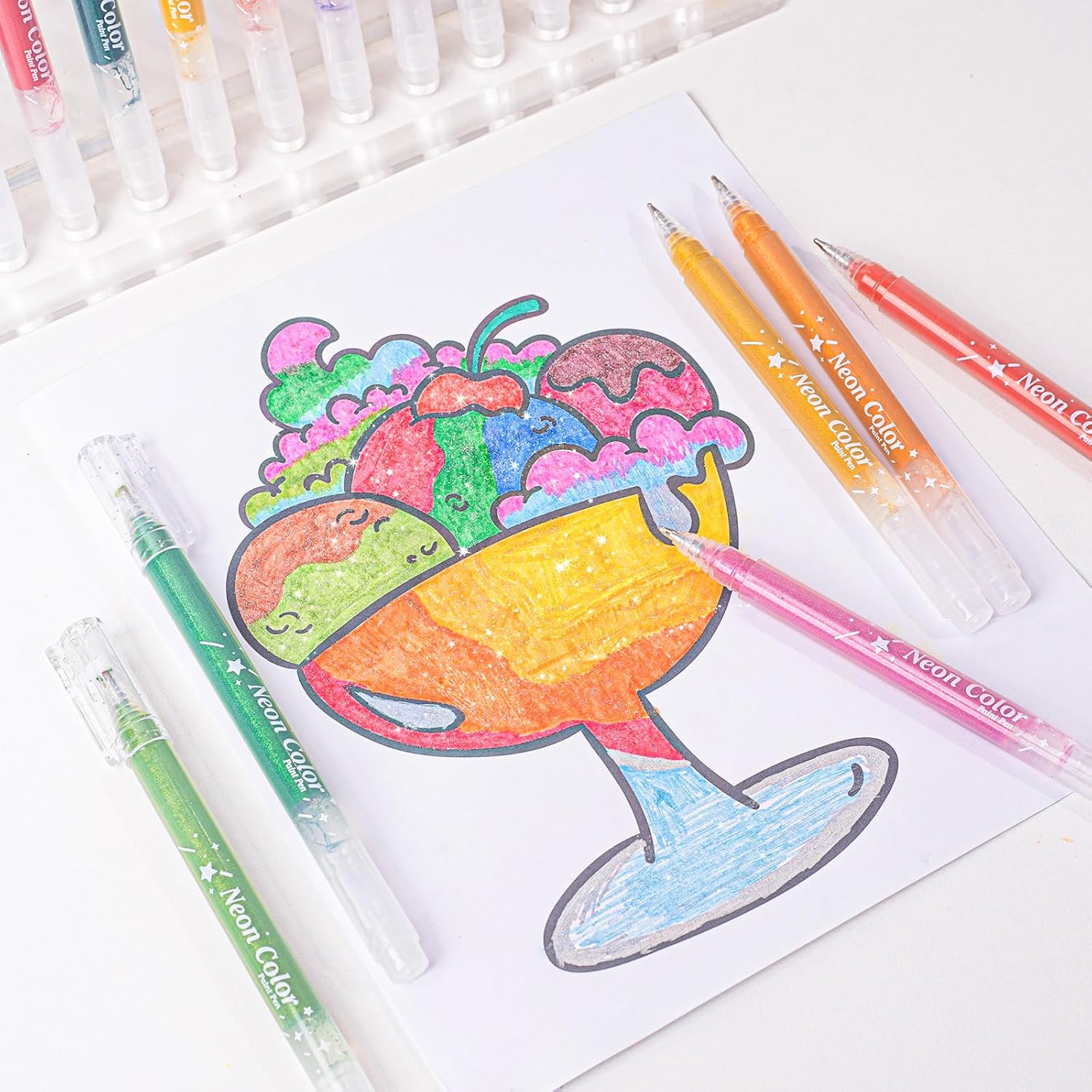Vibrant Glitter Gel Pen Collection ✨🎨
