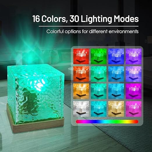 Water Waves Rgb Cube Lamp.