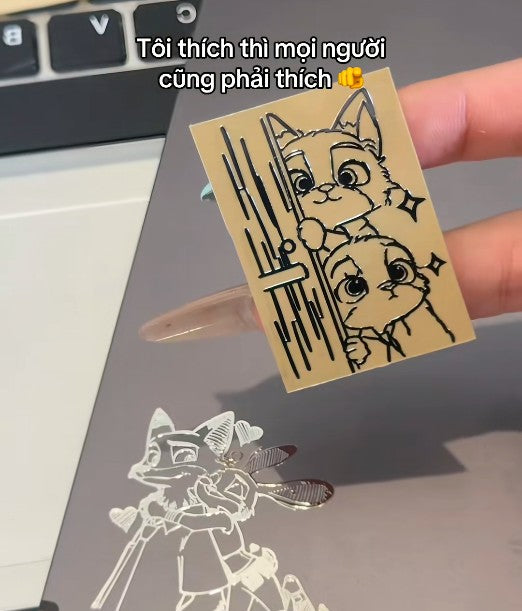 (Imported) 3D Crossing Metallic Stickers