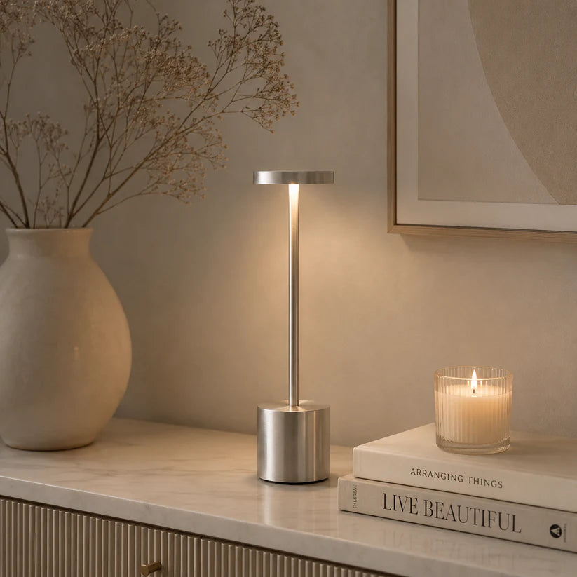 LUMITOP™ Aura Touch LED Table Lamp – Minimal Rechargeable, Dimmable & Cordless LED Light