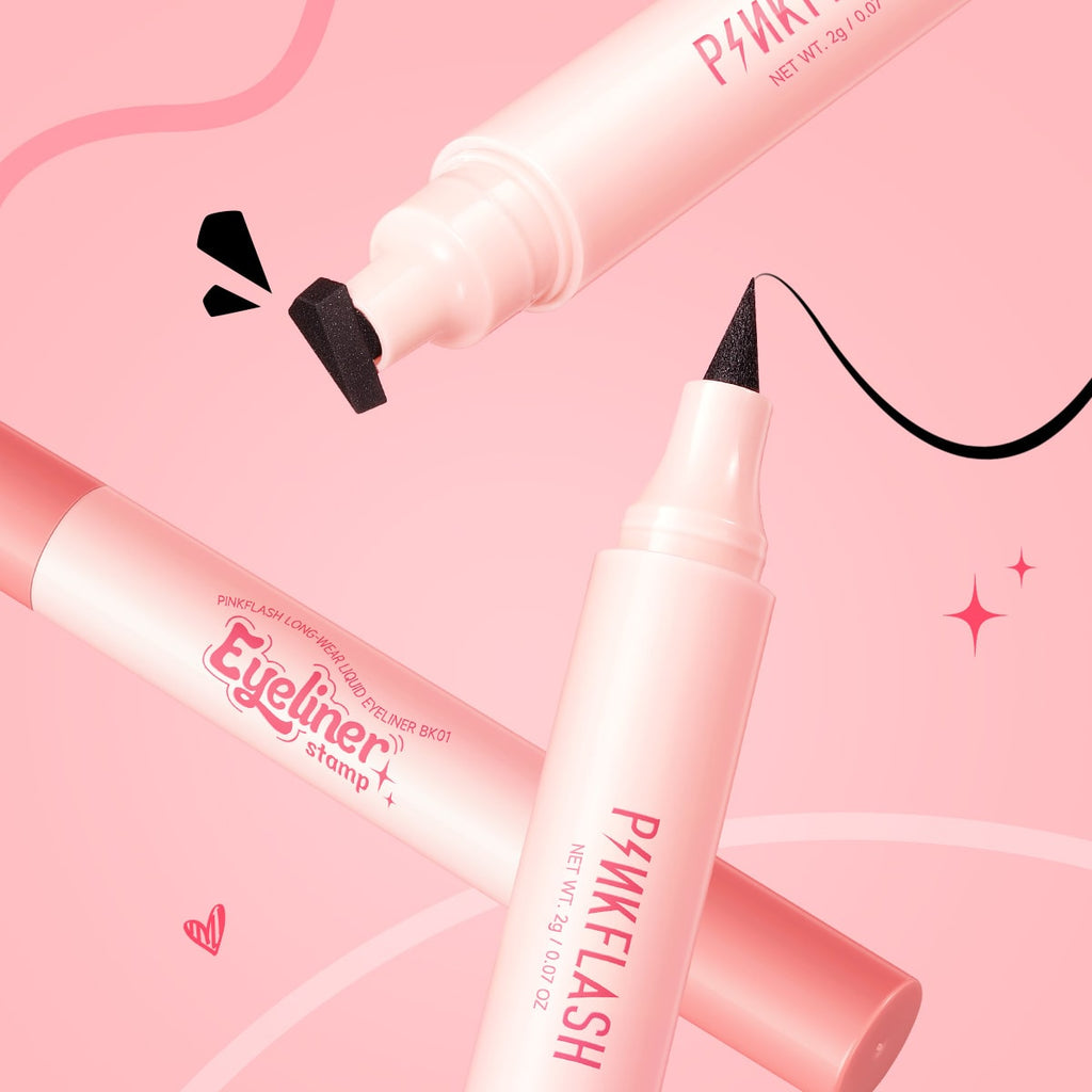 PINKFLASH Instant Shape Lasting Wingled Eyeliner Stamp 2-in-1  -  BK01