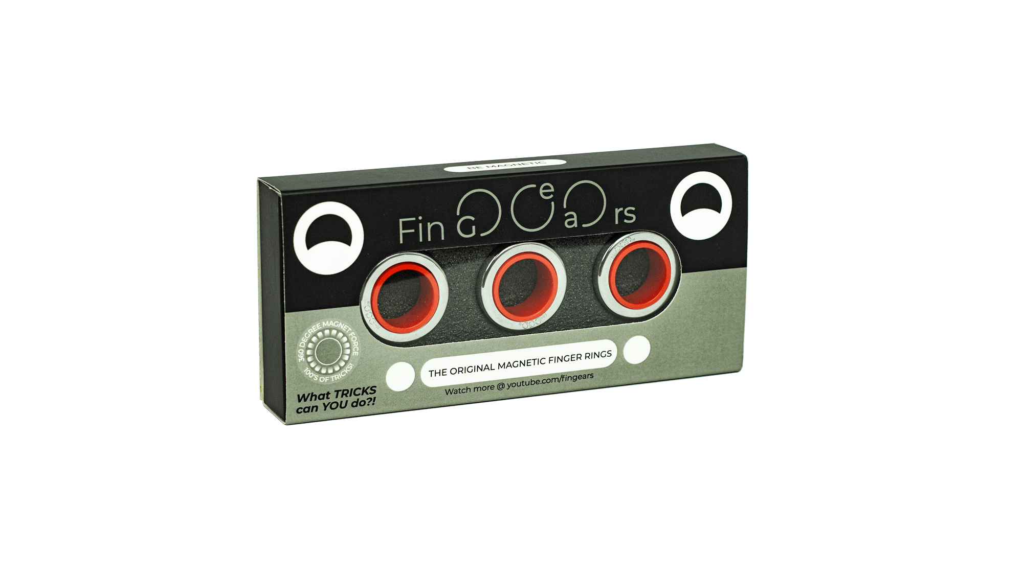 Fingears M-19mm Silver-Red Set |  Fidget Player