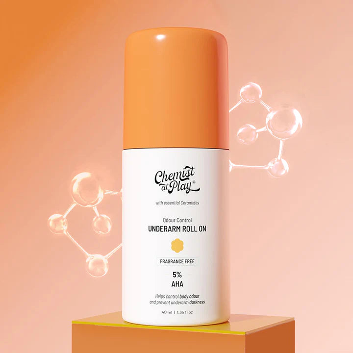 5% AHA Underarm Roll on for Odour Control & Pigmentation (Aqua) - 40 ml